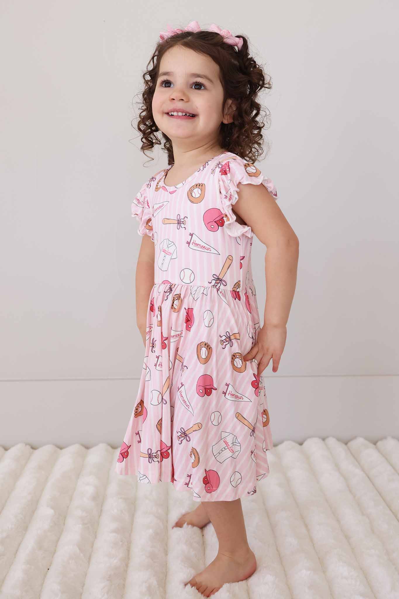 Girls' Ruffle Twirl Dress | Ballpark Babes