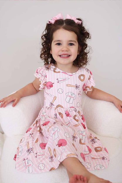 Girls' Ruffle Twirl Dress | Ballpark Babes