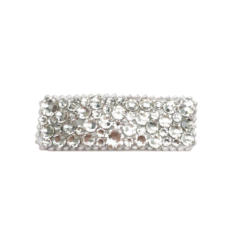 Crystal Filled Snap Clip - Clear