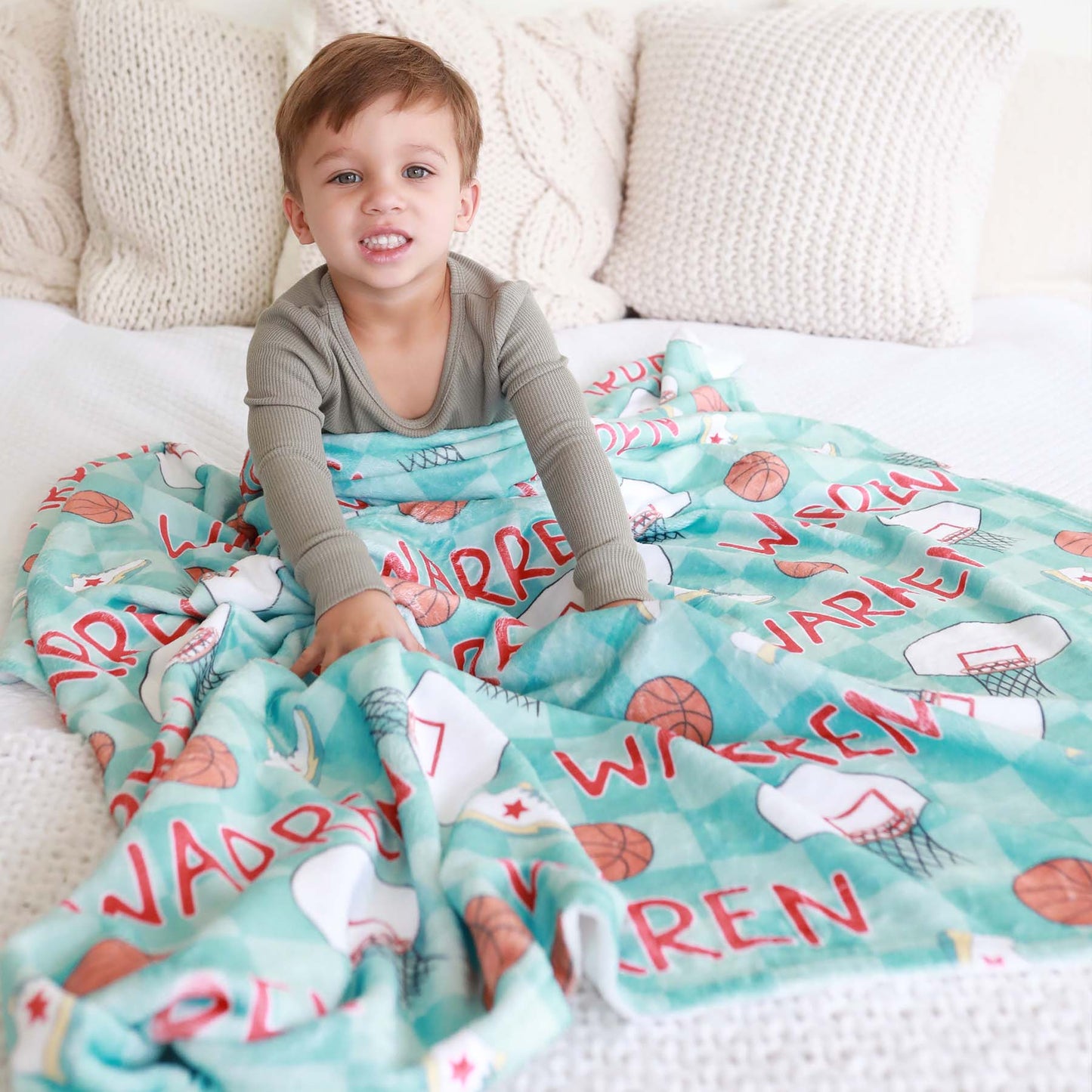Basketball Star Personalized Kids Blanket