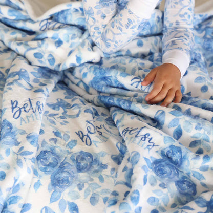Betsy's Blooms Personalized Kids Blanket