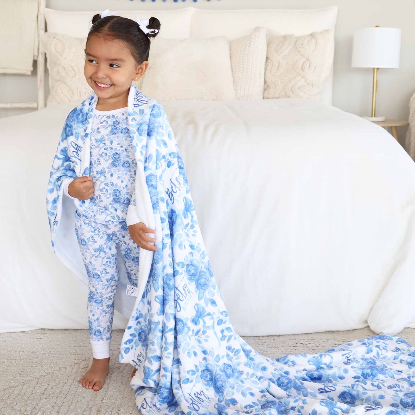 Betsy's Blooms Personalized Kids Blanket