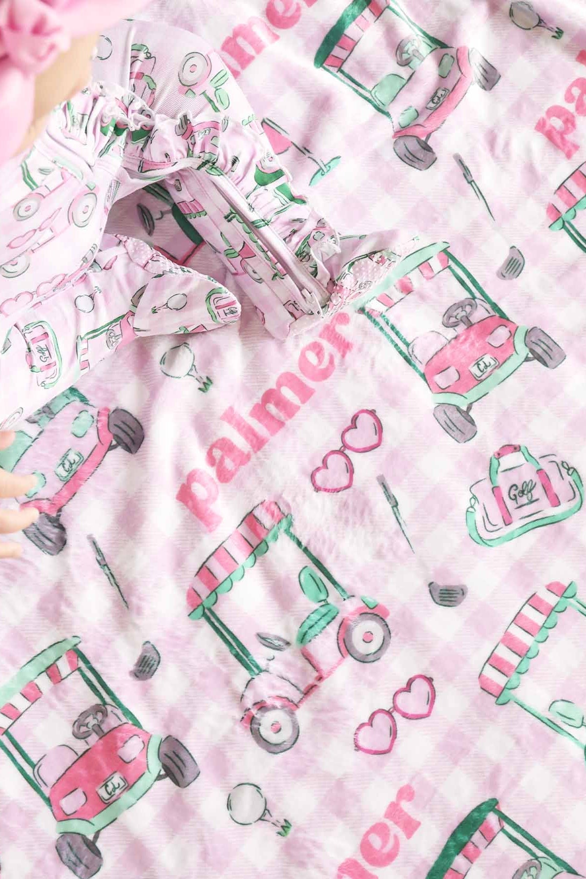 Birdie Babes Personalized Kids Blanket | Pink