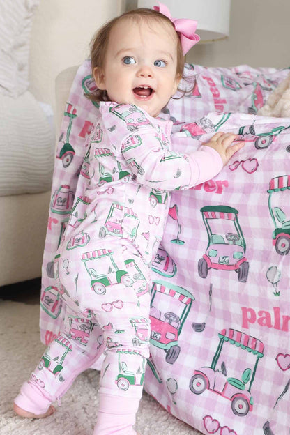 Birdie Babes Personalized Kids Blanket | Pink