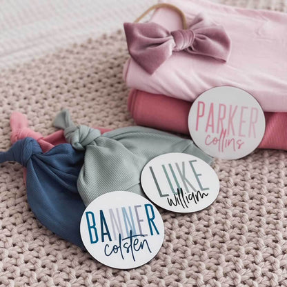 Personalized Color Block Baby Name Announcement