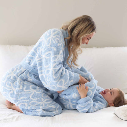 CuddleLane™ Kids Robe | Blue-tiful Bows
