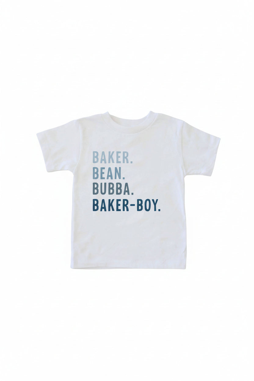 Personalized Nickname Color Block Kids Graphic Tees