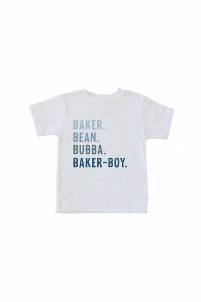 Personalized Nickname Color Block Kids Graphic Tees