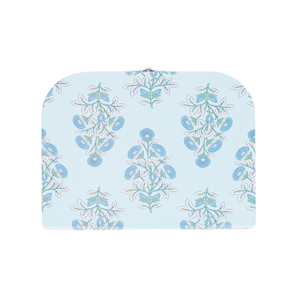 Nesting Box Baby Take Home Set - Blue Bouquet Floral Block Print