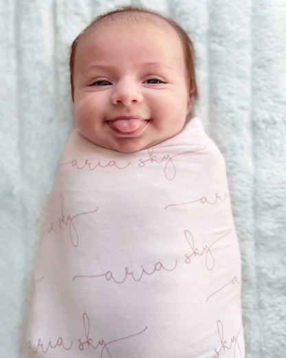 Personalized Baby Name Swaddle Blanket