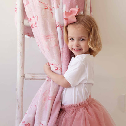 Bow Personalized Kids Blanket