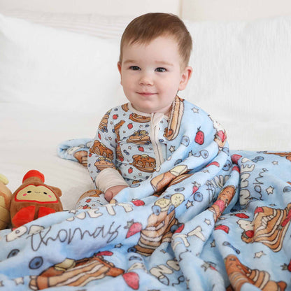 Brunch Buddies Personalized Kids Blanket