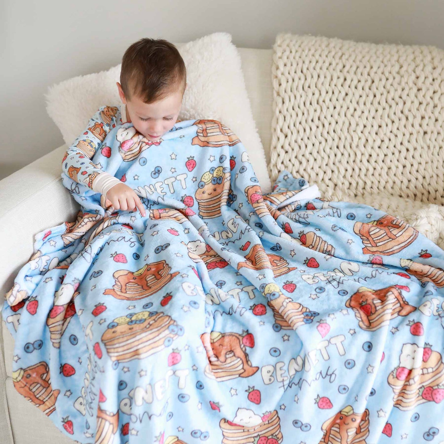 Brunch Buddies Personalized Kids Blanket