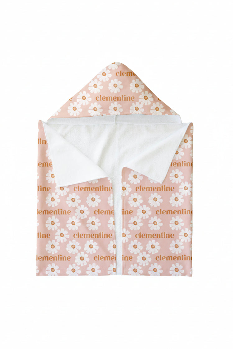 Personalized Hooded Towel | Peach Dream