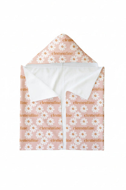 Personalized Hooded Towel | Peach Dream