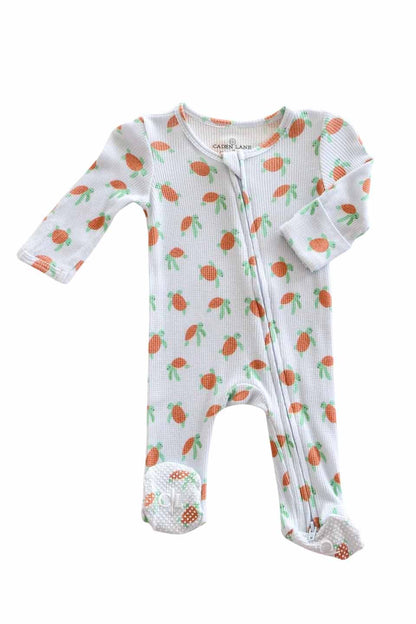 Bamboo Waffle Zipper Footie | Coastal Cruisers