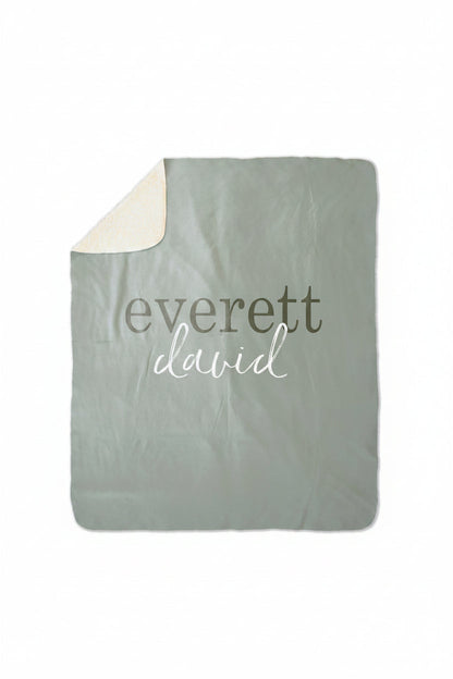 Color Story | Moss Personalized Toddler Blanket