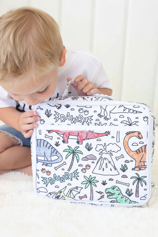 Kids Colorable Lunchbox | Jurassic Playground
