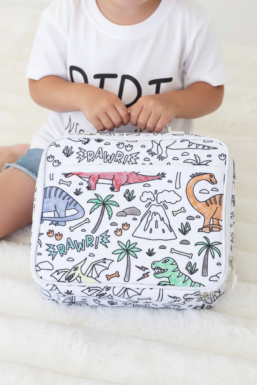 Kids Colorable Lunchbox | Jurassic Playground