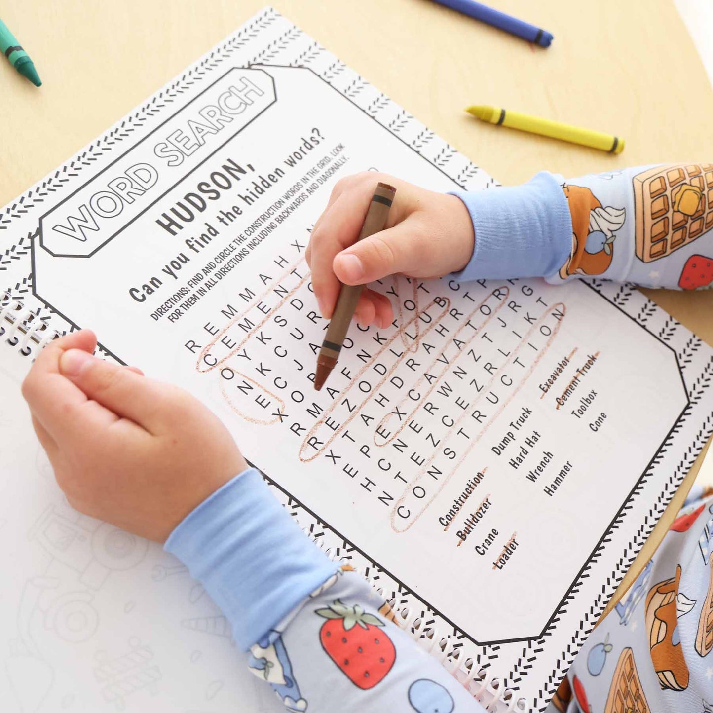 Personalized Coloring Book | Construction Zone
