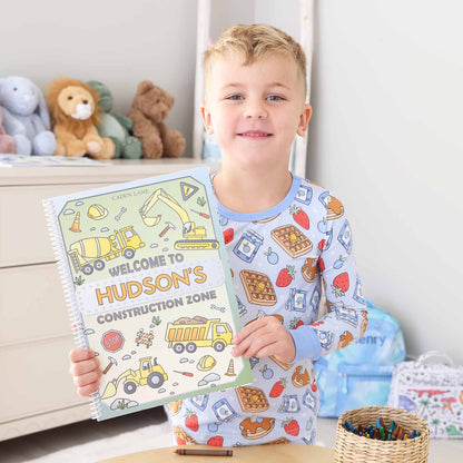 Personalized Coloring Book | Construction Zone