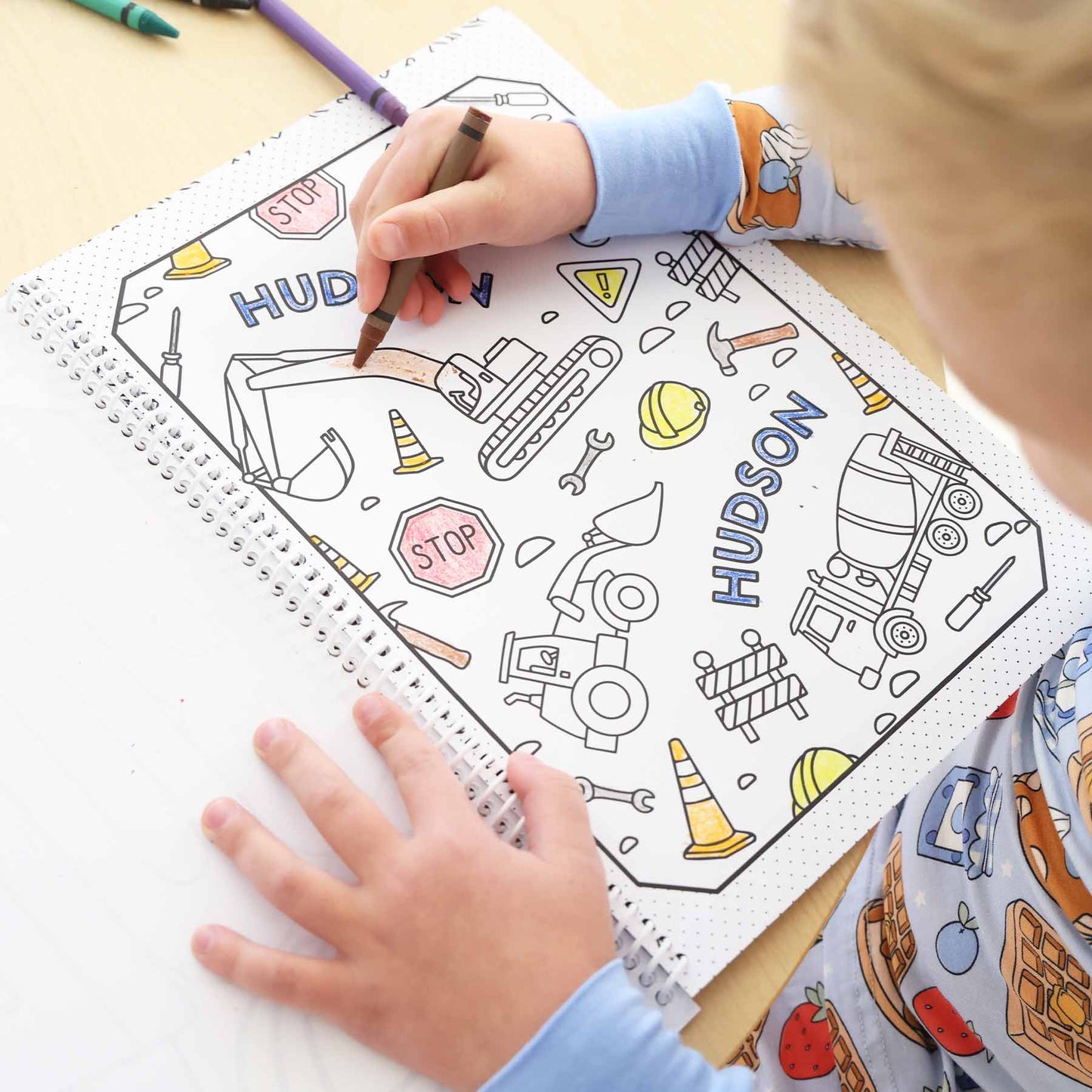 Personalized Coloring Book | Construction Zone