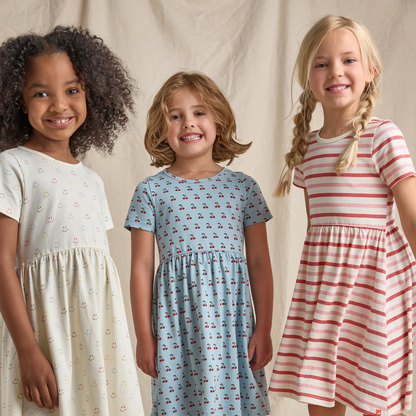 Sunny Dress - Pink and Red Stripe