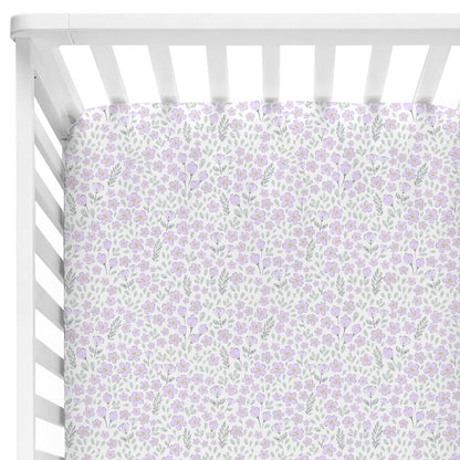 Lilac Meadow Crib Sheet