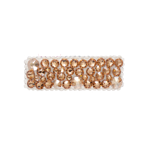 Crystal Filled Snap Clip - Gold