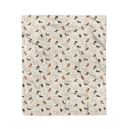 Personalized Kids Blanket | Dachshund