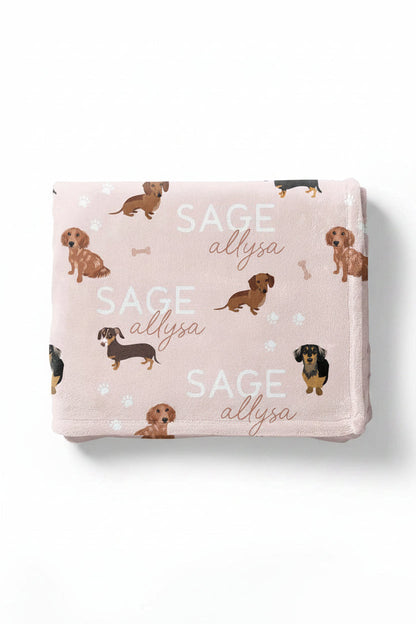 Personalized Kids Blanket | Dachshund
