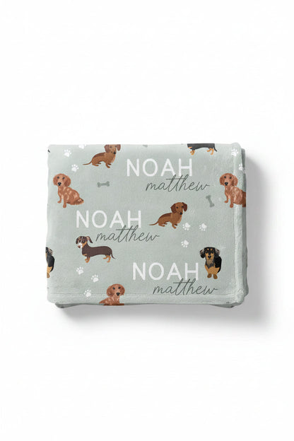 Personalized Kids Blanket | Dachshund