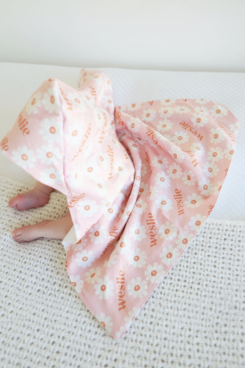 Personalized Hooded Towel | Peach Dream