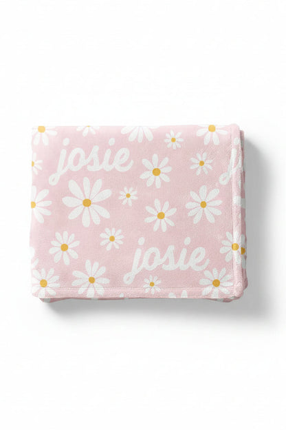 Daisy Garden Personalized Kids Blanket