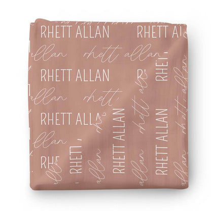 Personalized Baby Name Swaddle Blanket | Dusty Hues