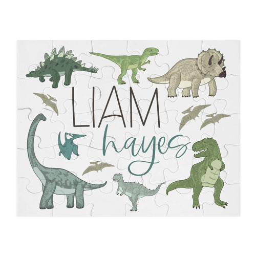 Kids Personalized 30 Piece Puzzle | Dinosaur Friends