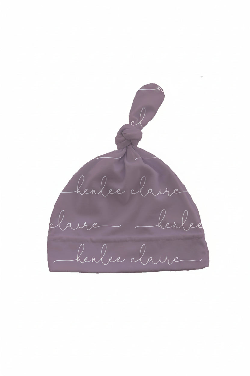 Dusty Purple Personalized Knotted Hat