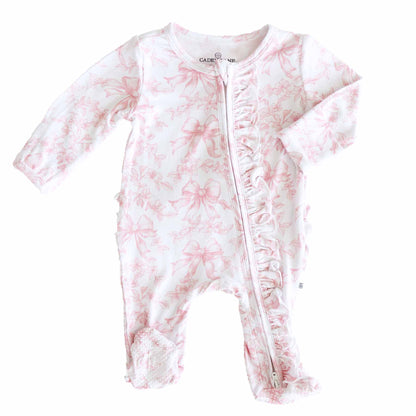 Fancy Frills Ruffle Zipper Footie