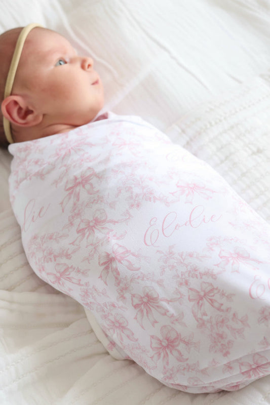 Fancy Frills Personalized Swaddle Blanket