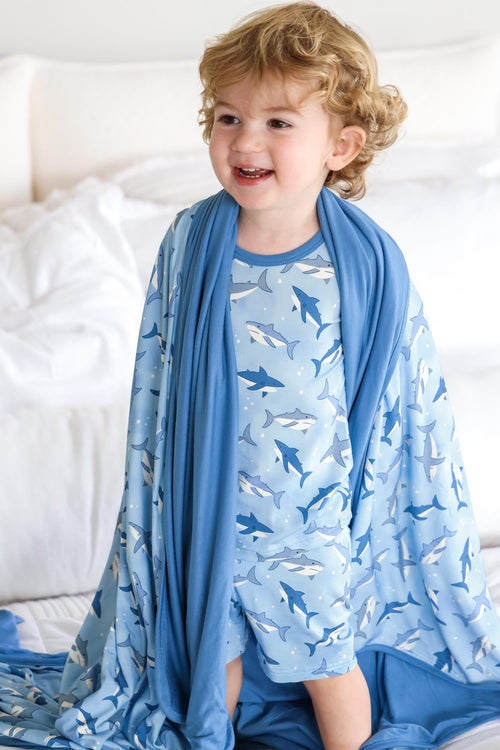 Double Sided Bamboo Blanket | Fin Friends