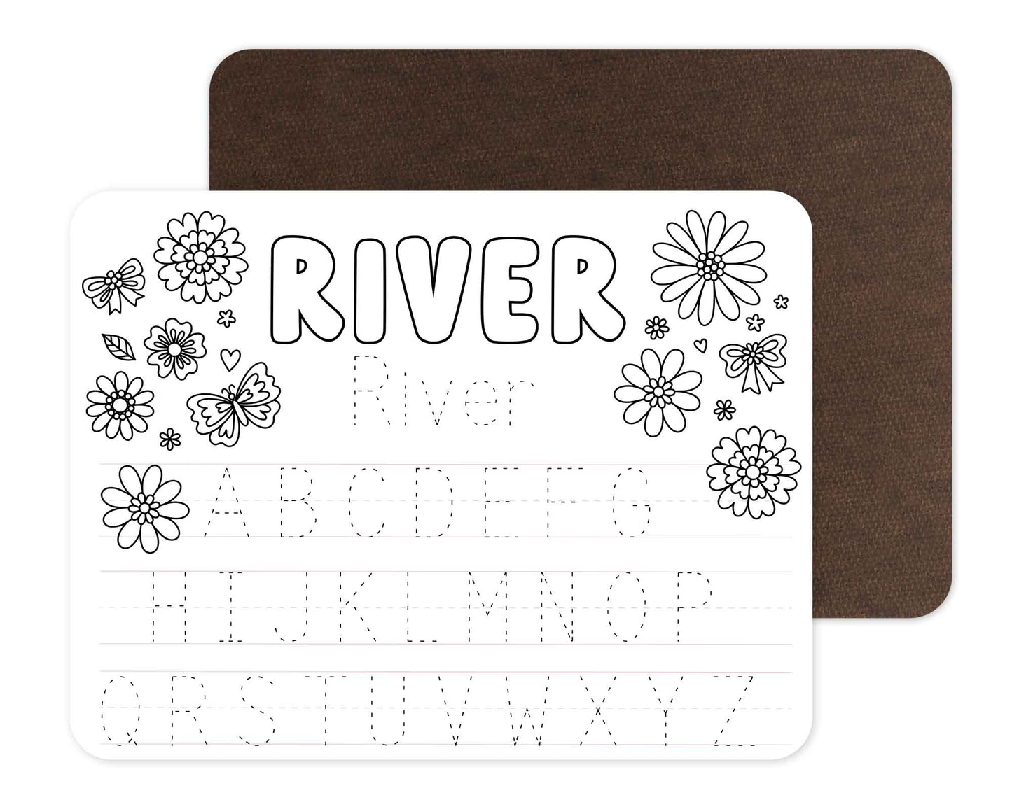 Kids Personalized Whiteboard | Floral Flutter