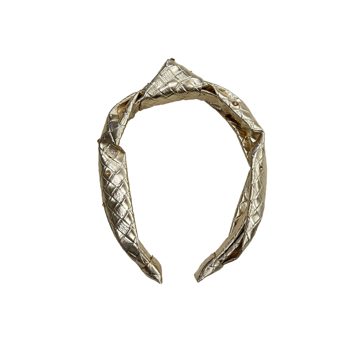 Woven Knot Headband - Gold