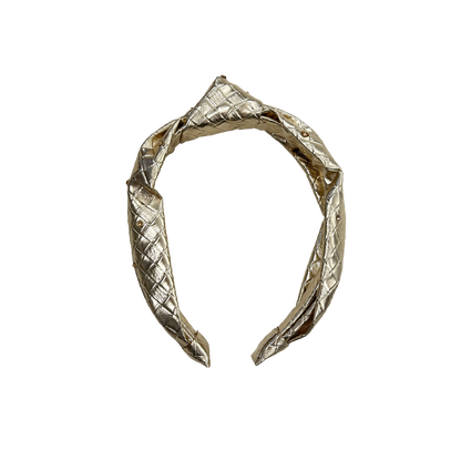 Woven Knot Headband - Gold