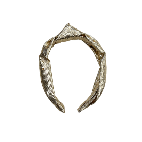 Woven Knot Headband - Gold