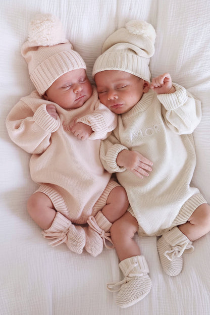 Knit Baby Booties | Ash