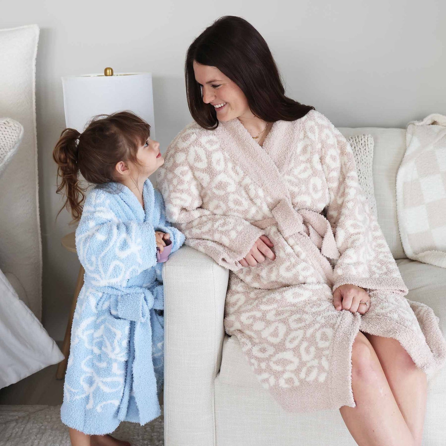 CuddleLane™ Kids Robe | Blue-tiful Bows