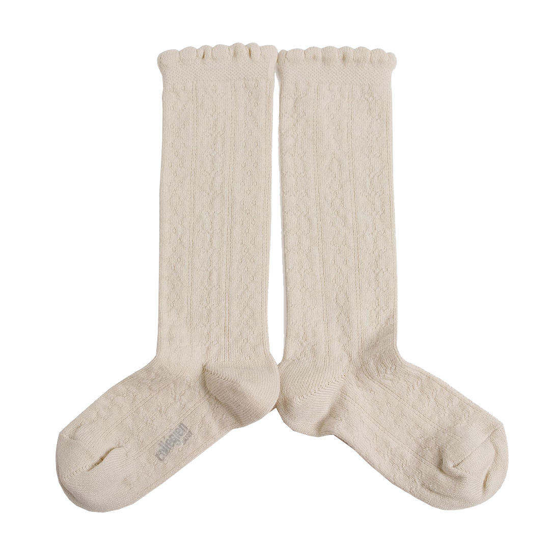 Organic Cotton Knee-High Socks - Sweet Lamb