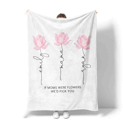 Personalized Blanket | Bouquet for Mom