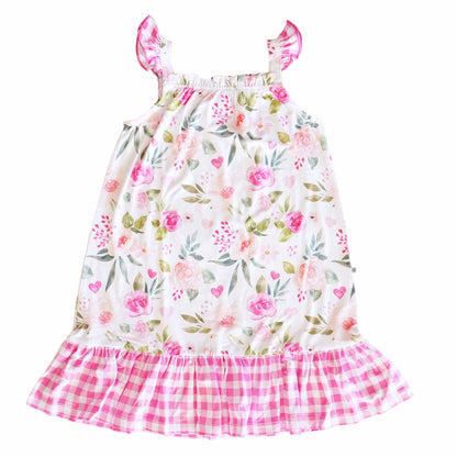 Girls' Full Length Ruffle Nightgown | In Bloom