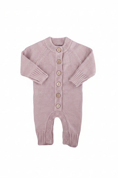 Knit Sweater Button Romper | Iris